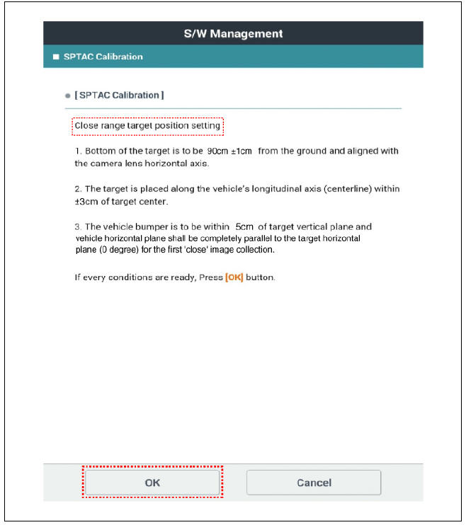 Service Point Target Auto Calibration (SPTAC) Procedure