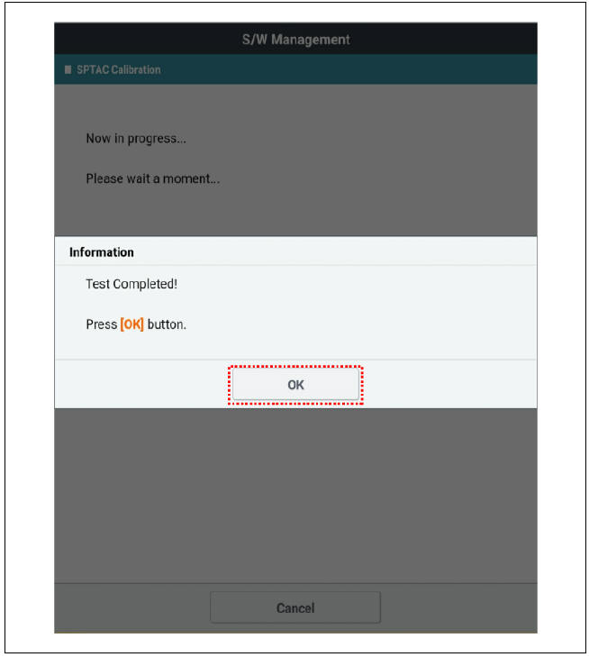 Service Point Target Auto Calibration (SPTAC) Procedure