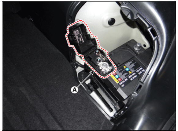 If battery positive connection is loose, disconnect ground(GND) cable first