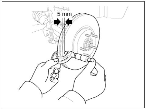Front brake disc thickness