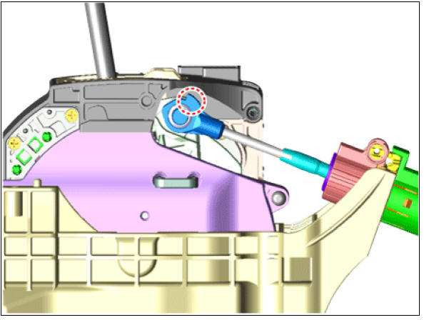 Mind the installation direction of snap pin and install the