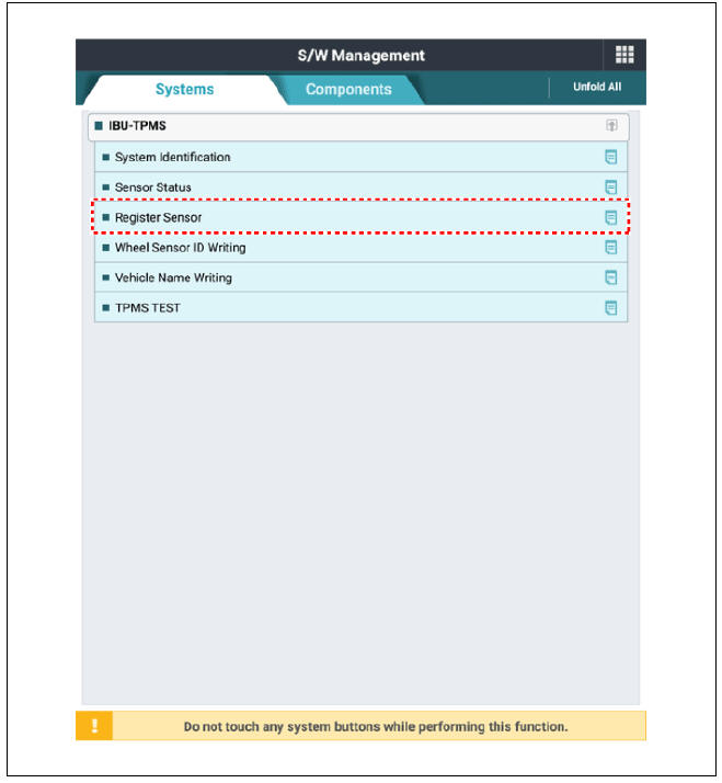 Register Sensor Method