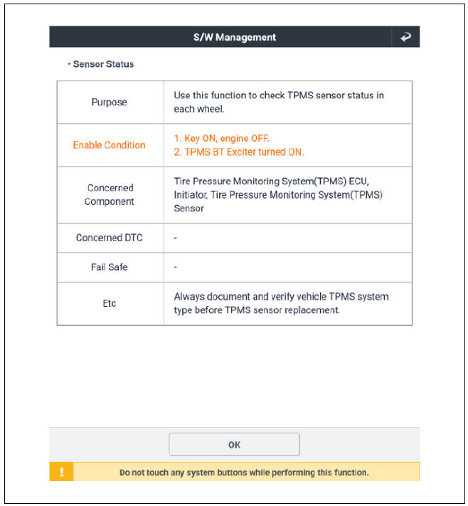 Sensor Status Method
