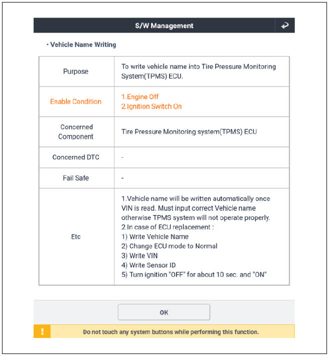 Vehicle Name Writing Method