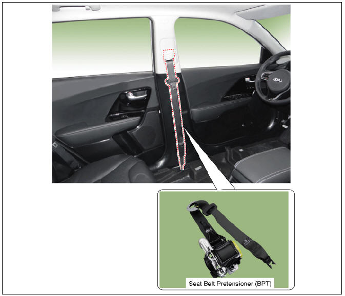 Pretensioner (BPT) / Components And Components Location