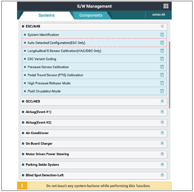 Auto Detected Configuration Reset(ESP(ESC) Only)