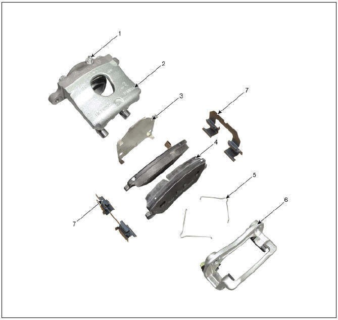 Front Disc Brake Components and components location