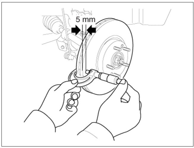 Front brake disc thickness