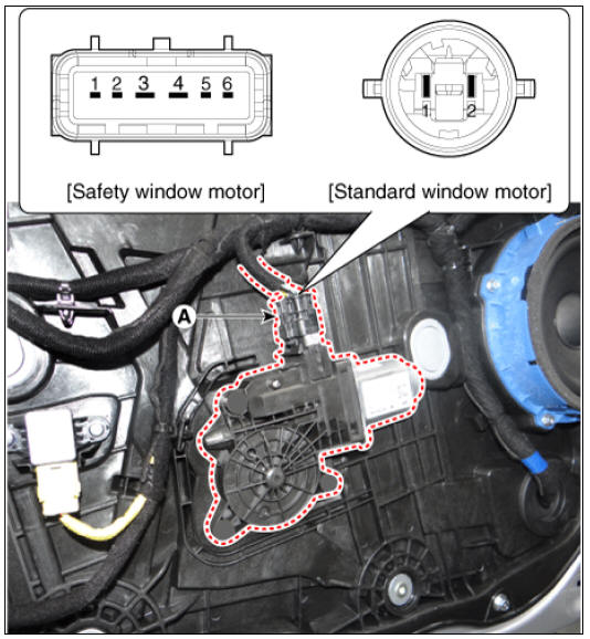 Front Power Window Motor