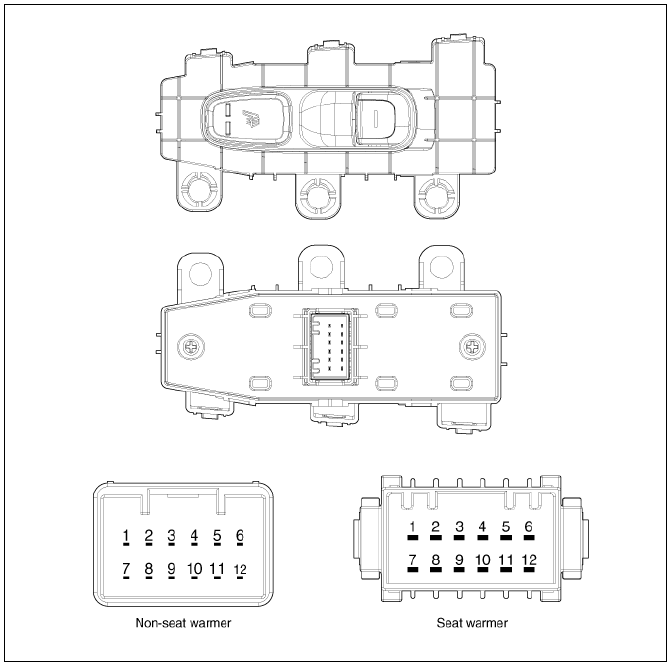 Rear Power Window Switch