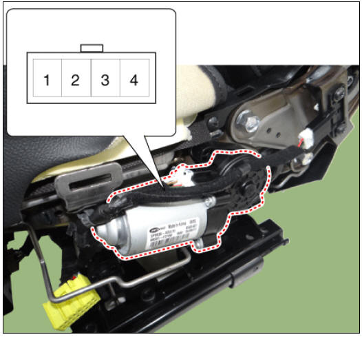 Rear height motor (B)