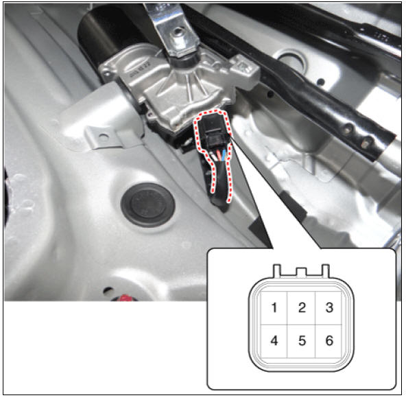Front Wiper Motor Inspection