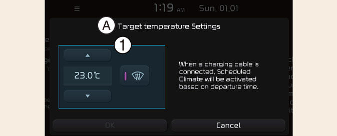 Target temperature Settings