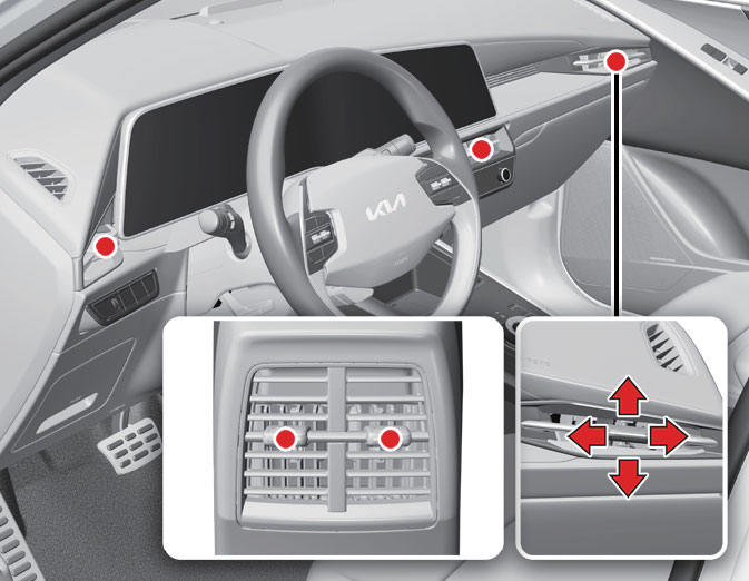 Controlling instrument panel vents
