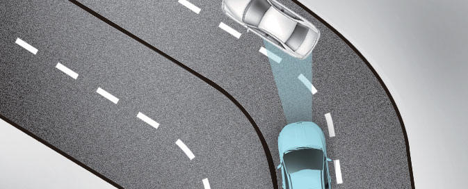 Driving on a curved road