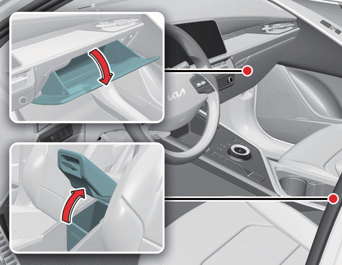Center console storage/glove box