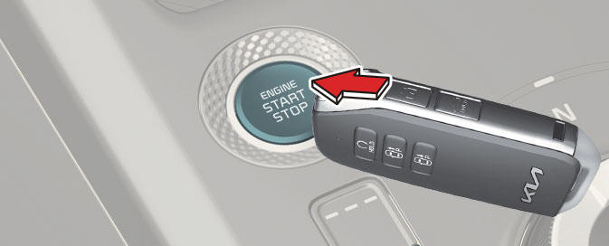 Starting the engine with smart key