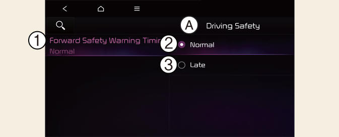 Warning timing