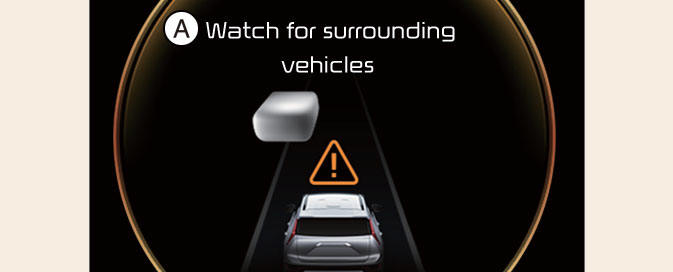 Warning road conditions ahead