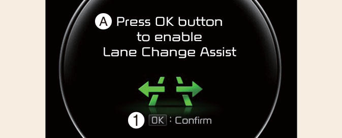 Highway Lane Change Assist ready to operate