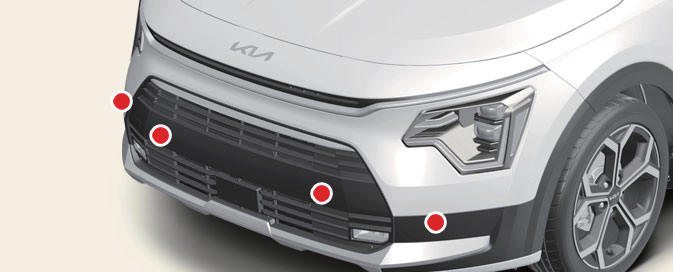 Front ultrasonic sensors