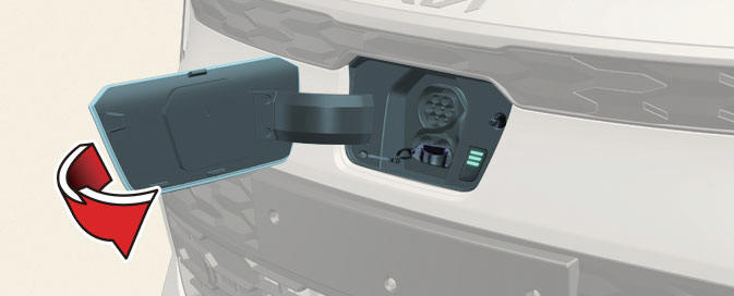 Closing the charging door