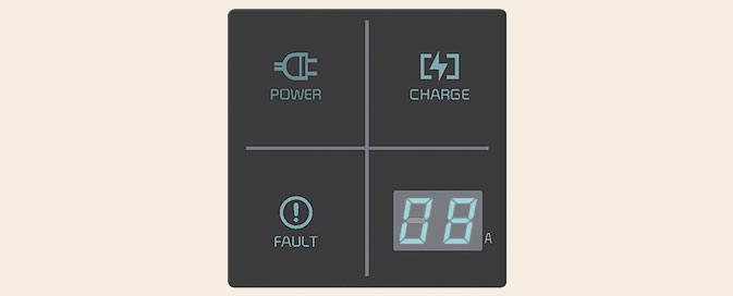 Charging status indicator lamp for portable charger
