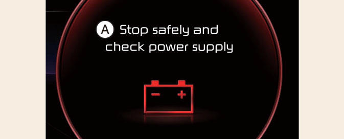Stop safely and check power supply