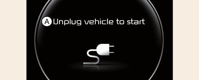 Unplug vehicle to start