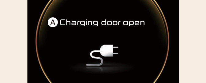 Charging door open