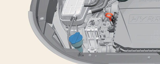 Checking the washer fluid level