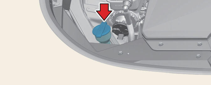 Checking the washer fluid level