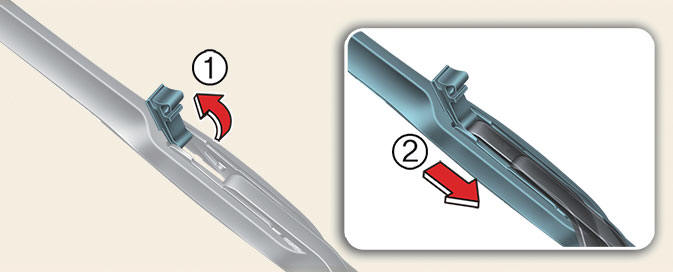 Replacing the front wiper blade (Kia Niro EV)