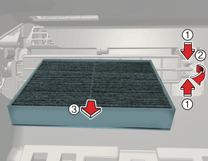 Replacing the climate control air filter