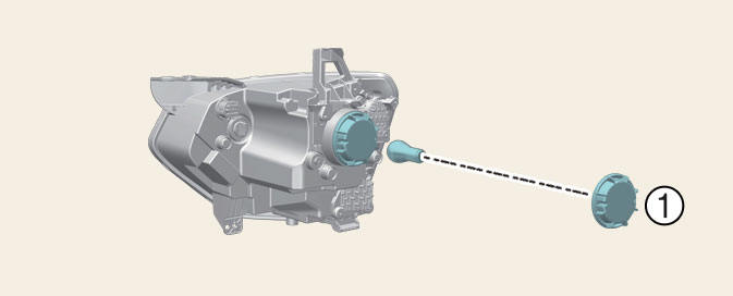 Replacing headlamp (Low beam/High beam) (Bulb type)