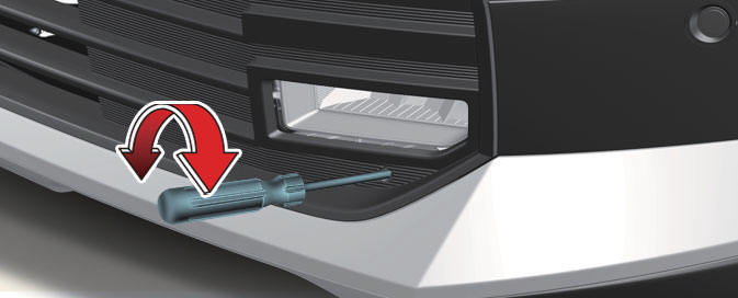Front fog lamp aiming (if equipped)