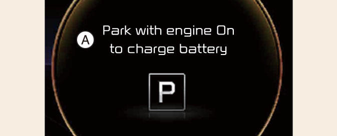 Park with engine On to charge battery