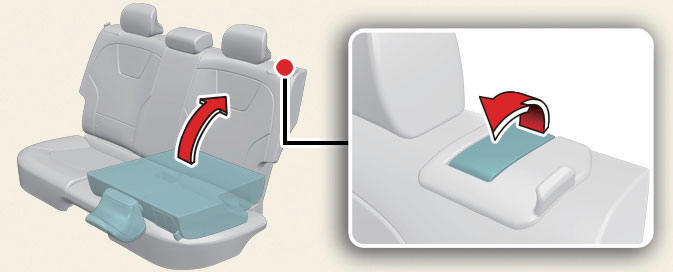 Unfolding rear seatback ( Kia NIRO Hybrid)