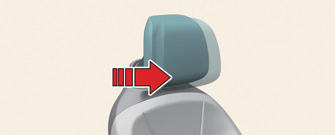 Adjusting the headrest forward and backward (for front seats) ( Kia NIRO Hybrid)