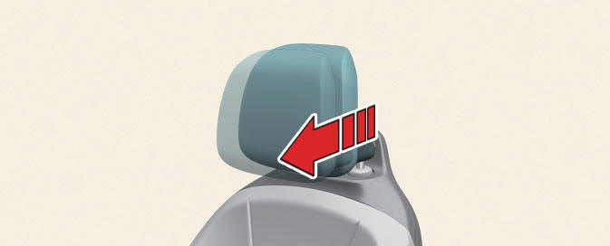 Adjusting the headrest forward and backward (for front seats) (Kia Niro EV)