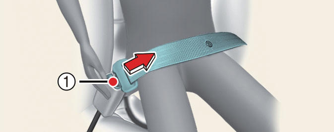 2-point system (rear center seat) (if equipped) ( Kia NIRO Hybrid)