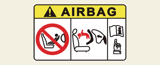 Air bag warning label (Type A)