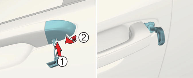 Locking/unlocking with the mechanical key