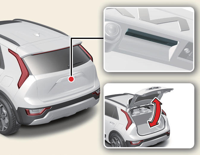 Opening/closing the manual tailgate