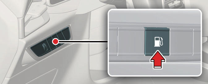 Opening the fuel filler door (Plug-in hybrid vehicle)